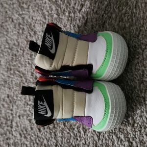 Multicolor Jordan 1 Crib Bootie 1C